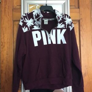 Zip-Up Pink Sweatshirt